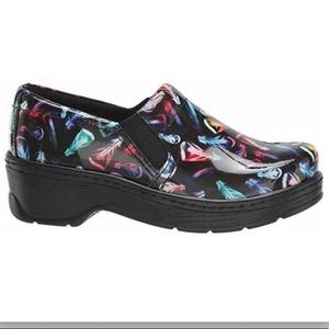 Black with Rainbow Feathers KLOGS